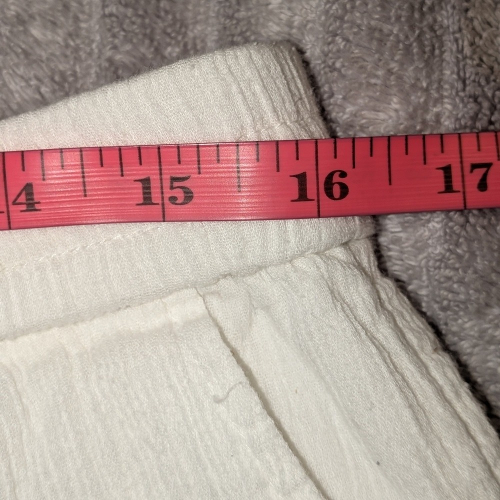 J.Crew Womens Pull On White Cotton Gauze Embroidered Floral Shorts Size 10 NWOT - Picture 8 of 9